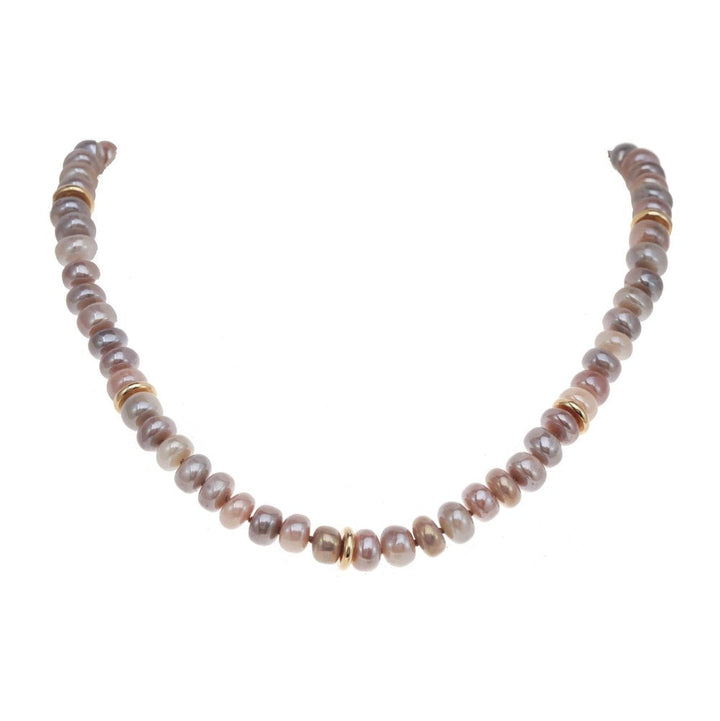 Pearl necklace on a white background