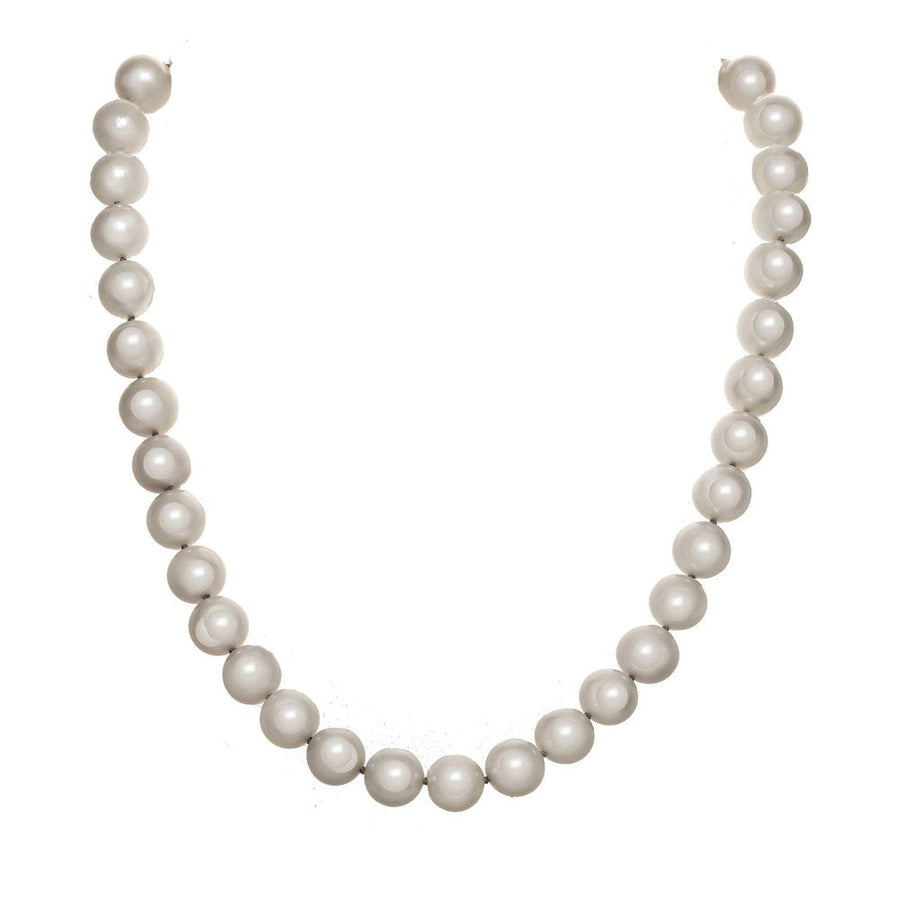 Pearl necklace on a white background